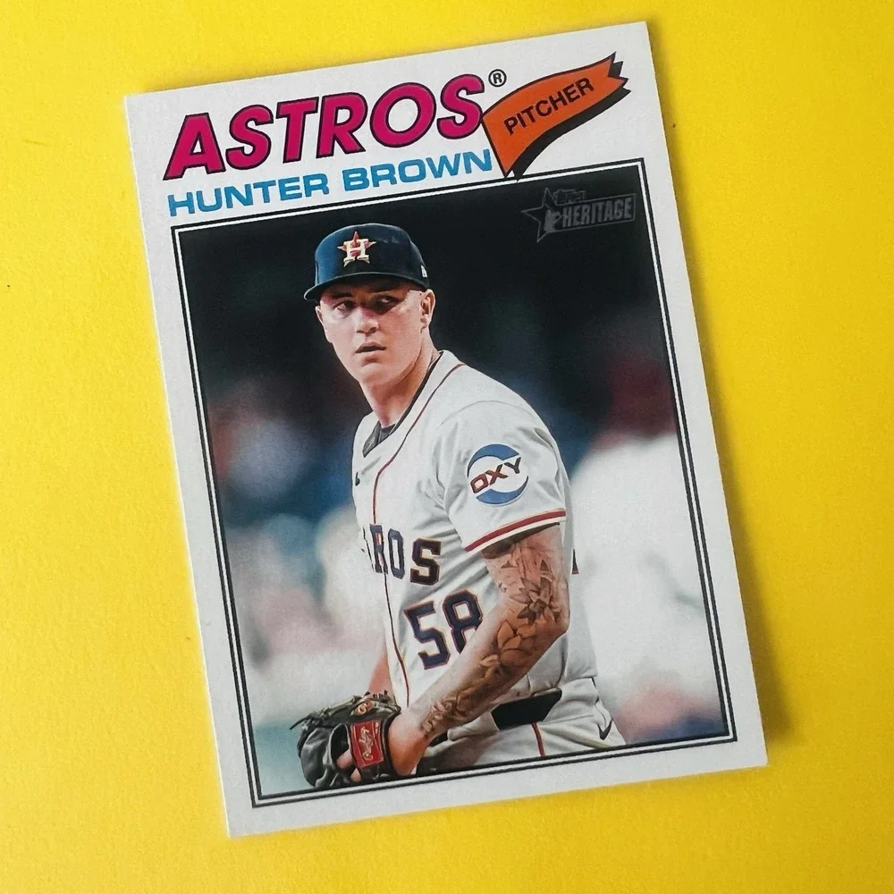 2026 Topps Heritage‎ Baseball Hunter Brown #170 Houston Astros Base
